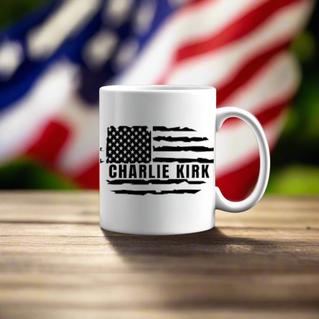 Charlie Kirk Flag Ceramic Mug
