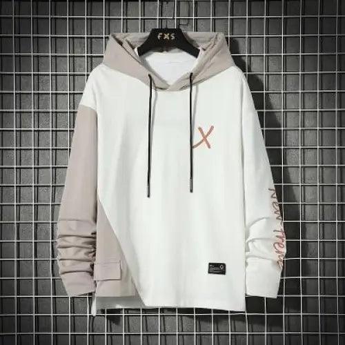 Cool Luxury Spring Autumn Striped Hoodie Sweatshirt Men's Thick Fleece Hip Hop High Streetwear Clothes Unique Design Long Sleeve Hoodies Casual Drawstring Hooded Sweatshirts