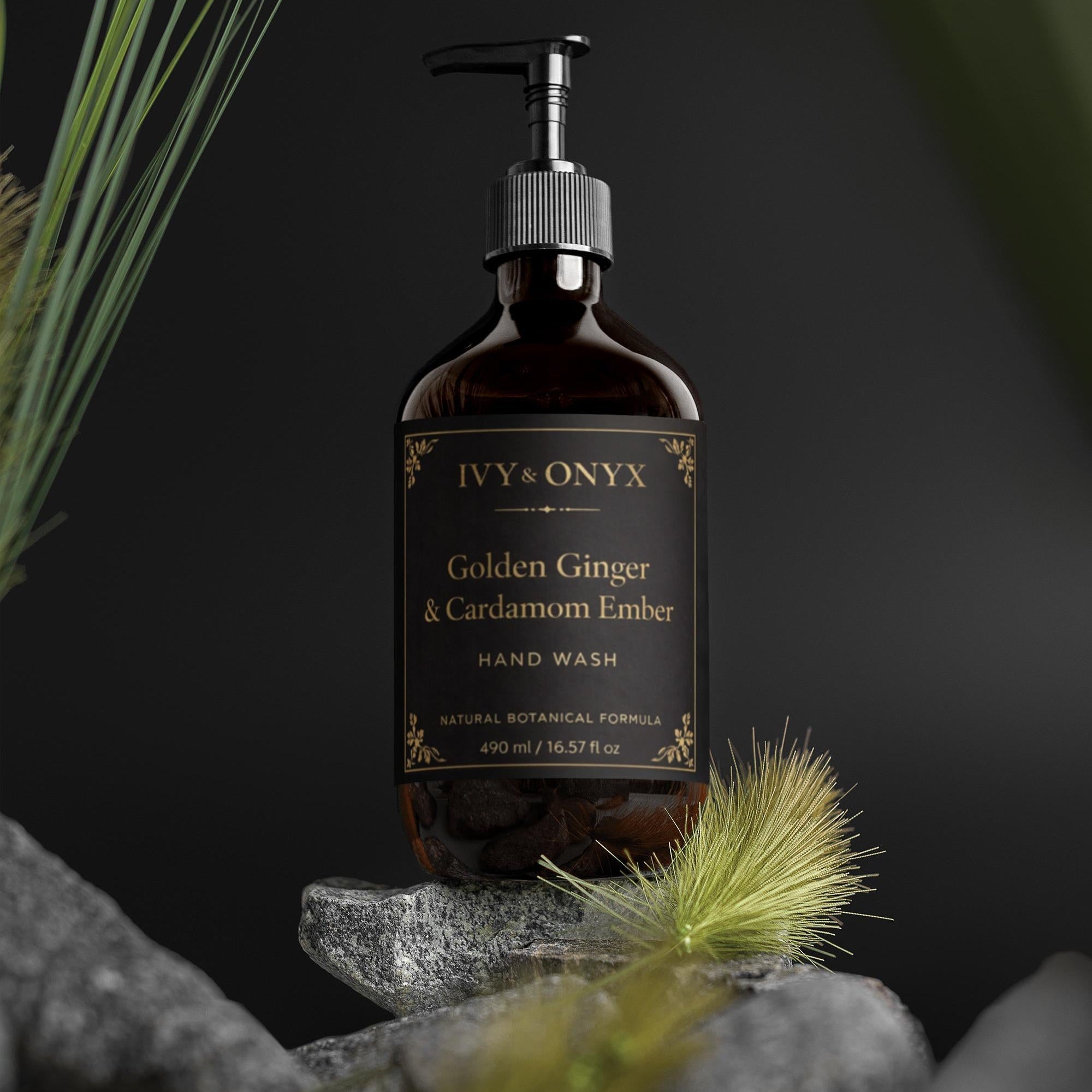 Golden Ginger & Cardamom Ember Luxury Hand Wash – 490ml