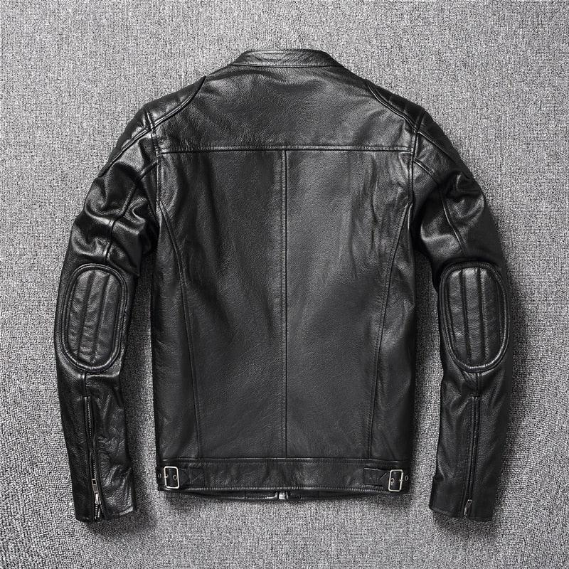 Vintage Brown Genuine Leather Jacket Men Motorcycle Coat Brown Motorcycle Leather Jacket For Men's Luxury Jackets For Bikers Men's Biker Clothes Spring Autumn